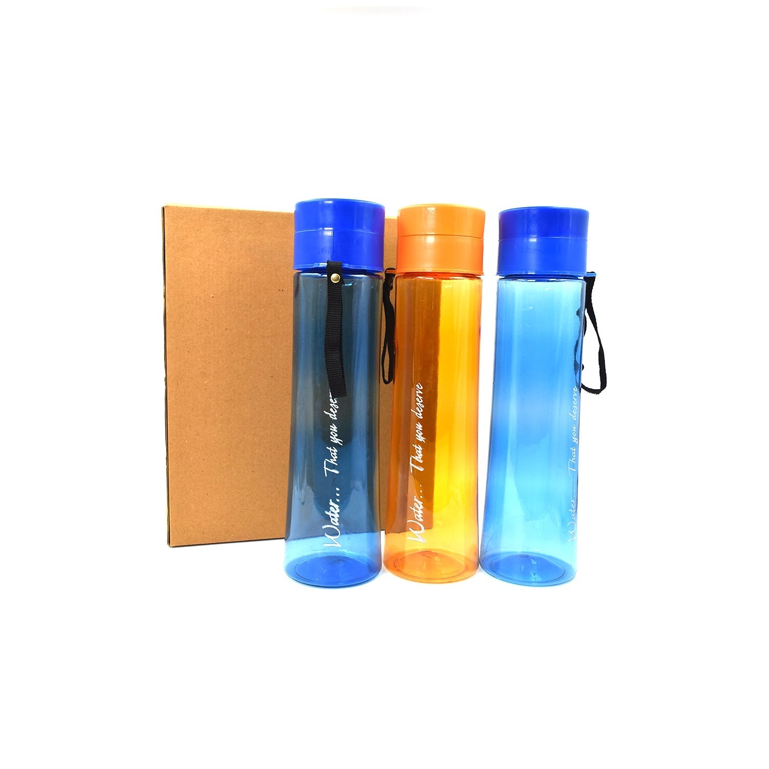 Assorted color water bottles, 1 liter, BPA-free