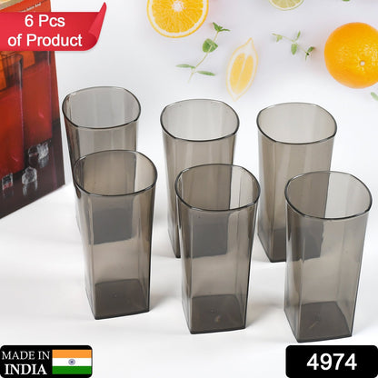 Stylish black plastic tumblers for drinks