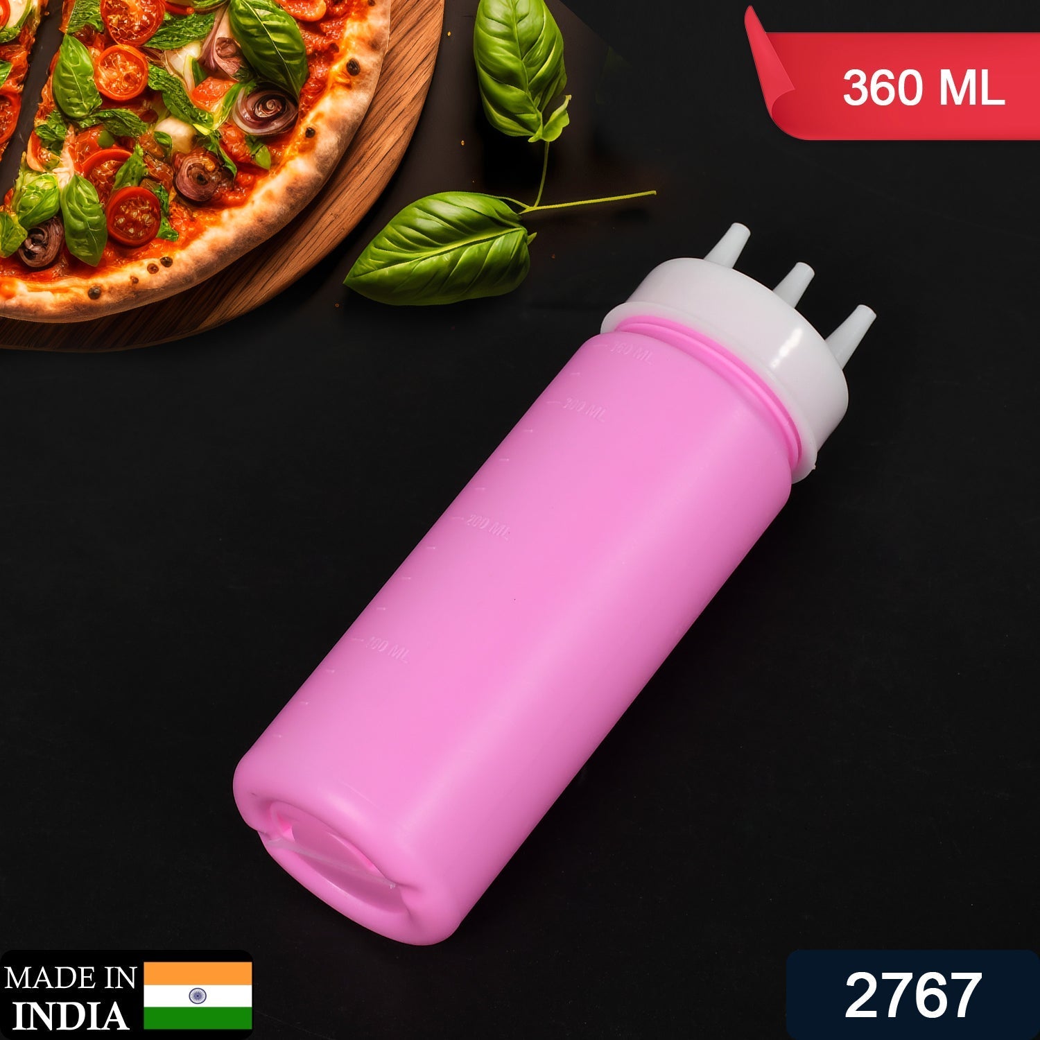 Reusable plastic sauce bottle