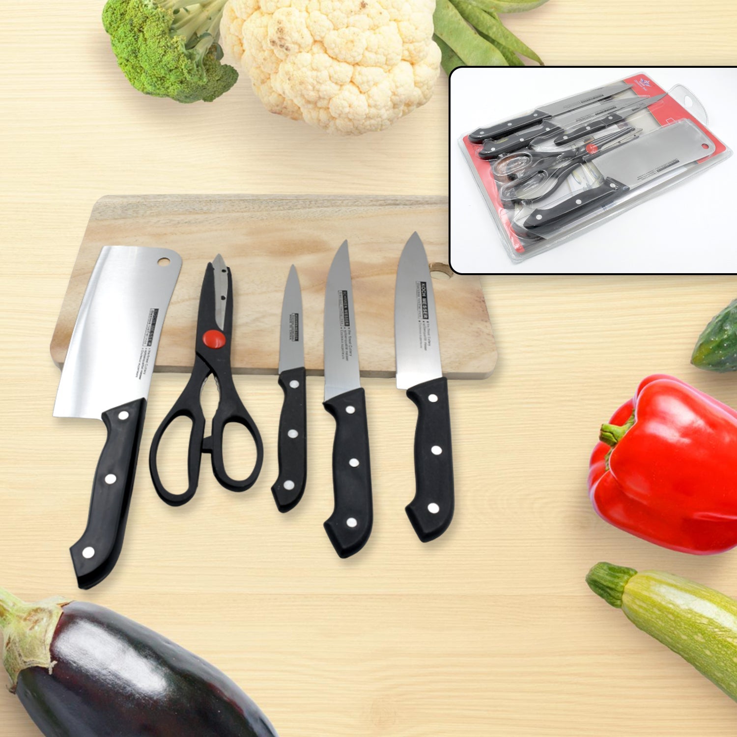 Kitchen knife set for home use