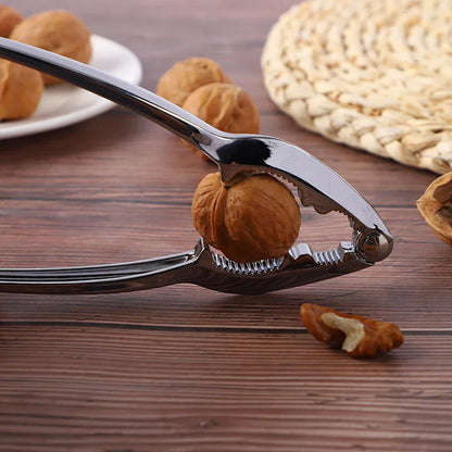 SMALL WALNUT CRACKER, LUXURY DIE CAST STAINLESS ALLOY NUT CUTTER WALNUT CLAMP PLIER PORTABLE SMART WALNUT AKHROT HOUSEHOLD OPEN CORE PLIERS FOR ALL NUTS