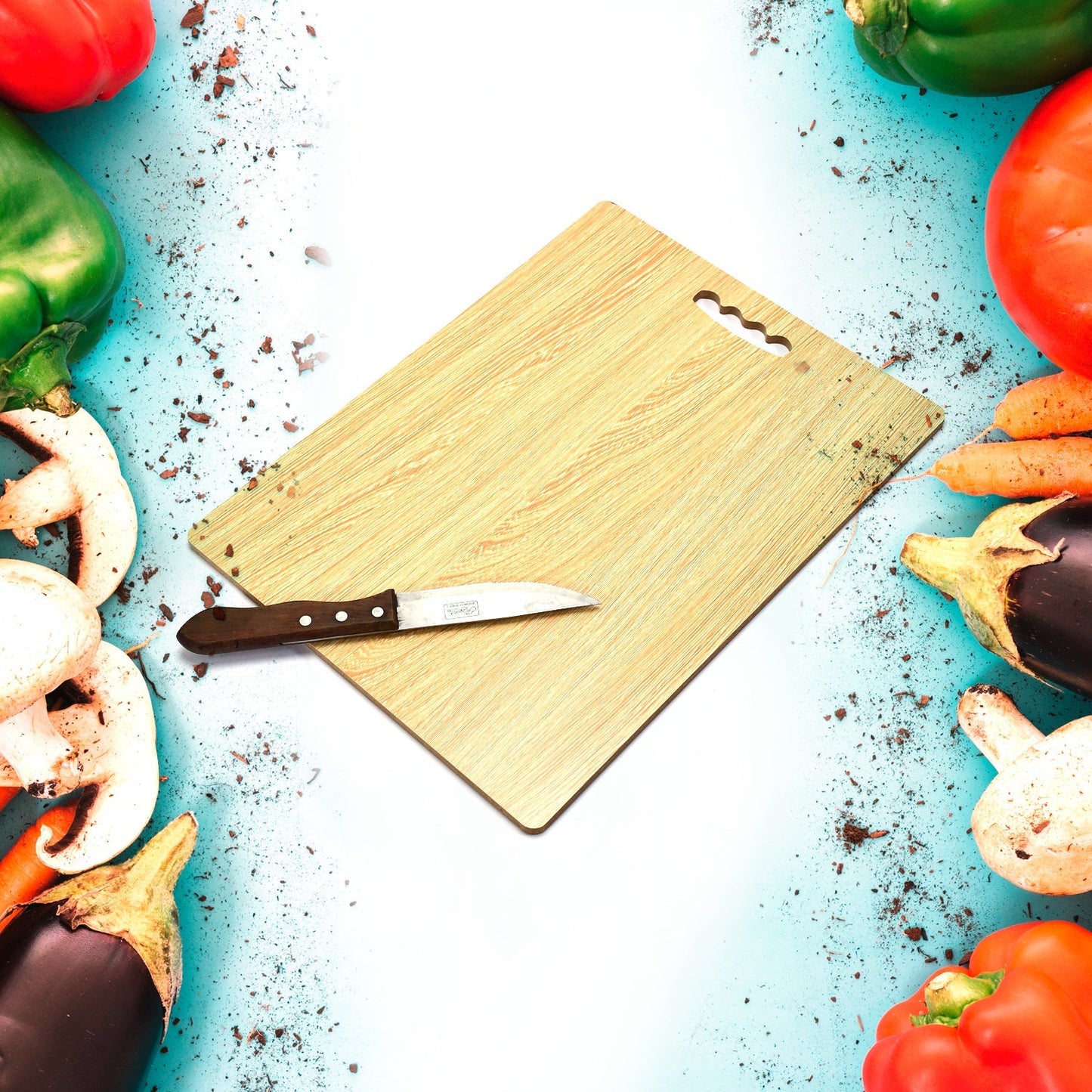 Large wooden chopping board set