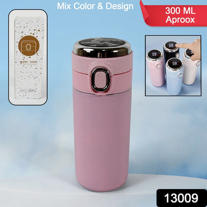 Smart Vacuum Insulated Water Bottle with LED Temperature Display, Cold & Hot | Leak Proof | Office Bottle | Gym | Home | Kitchen | Hiking | Trekking | Travel Bottle  (Mix Color & Design / 300 ML Approx)