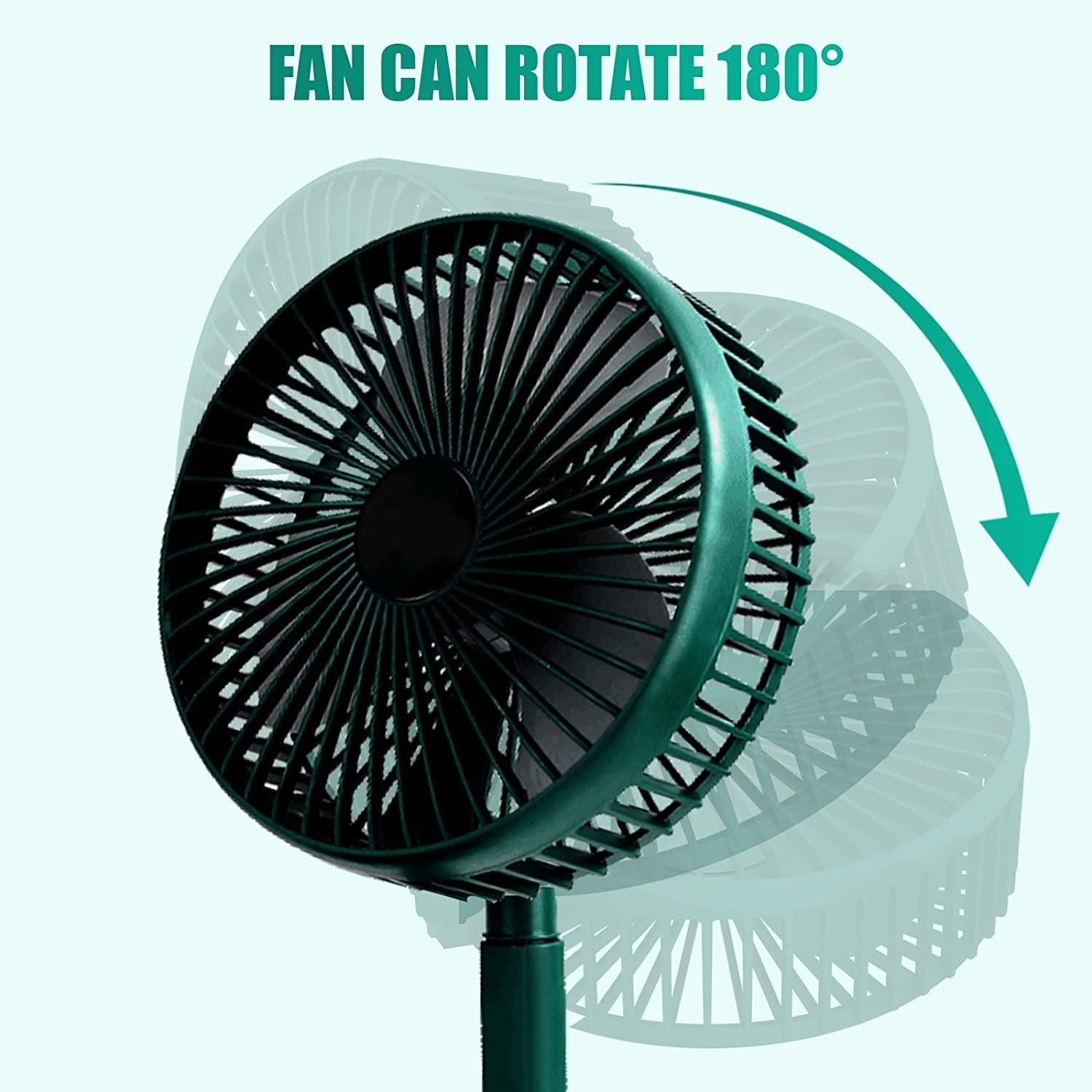 Compact desktop fan for personal cooling.