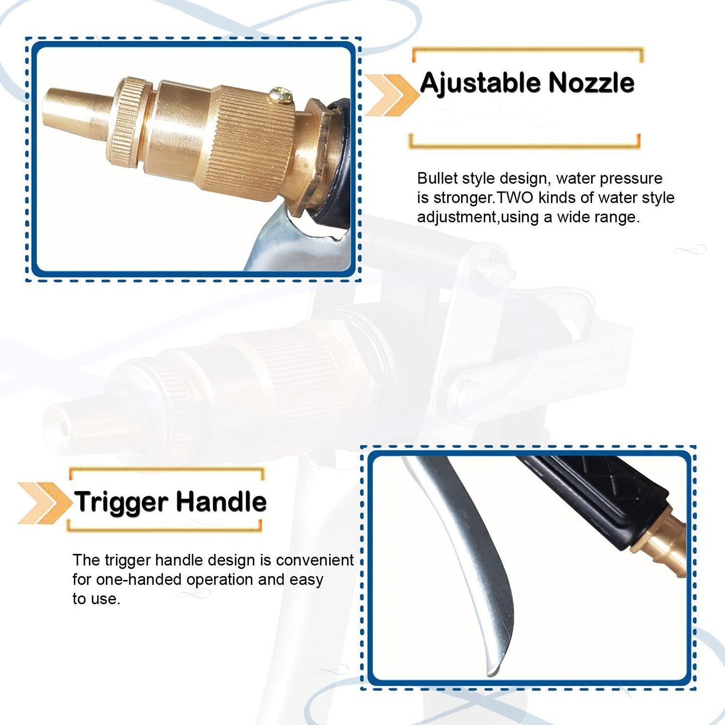 Adjustable spray gun with high-pressure capabilities