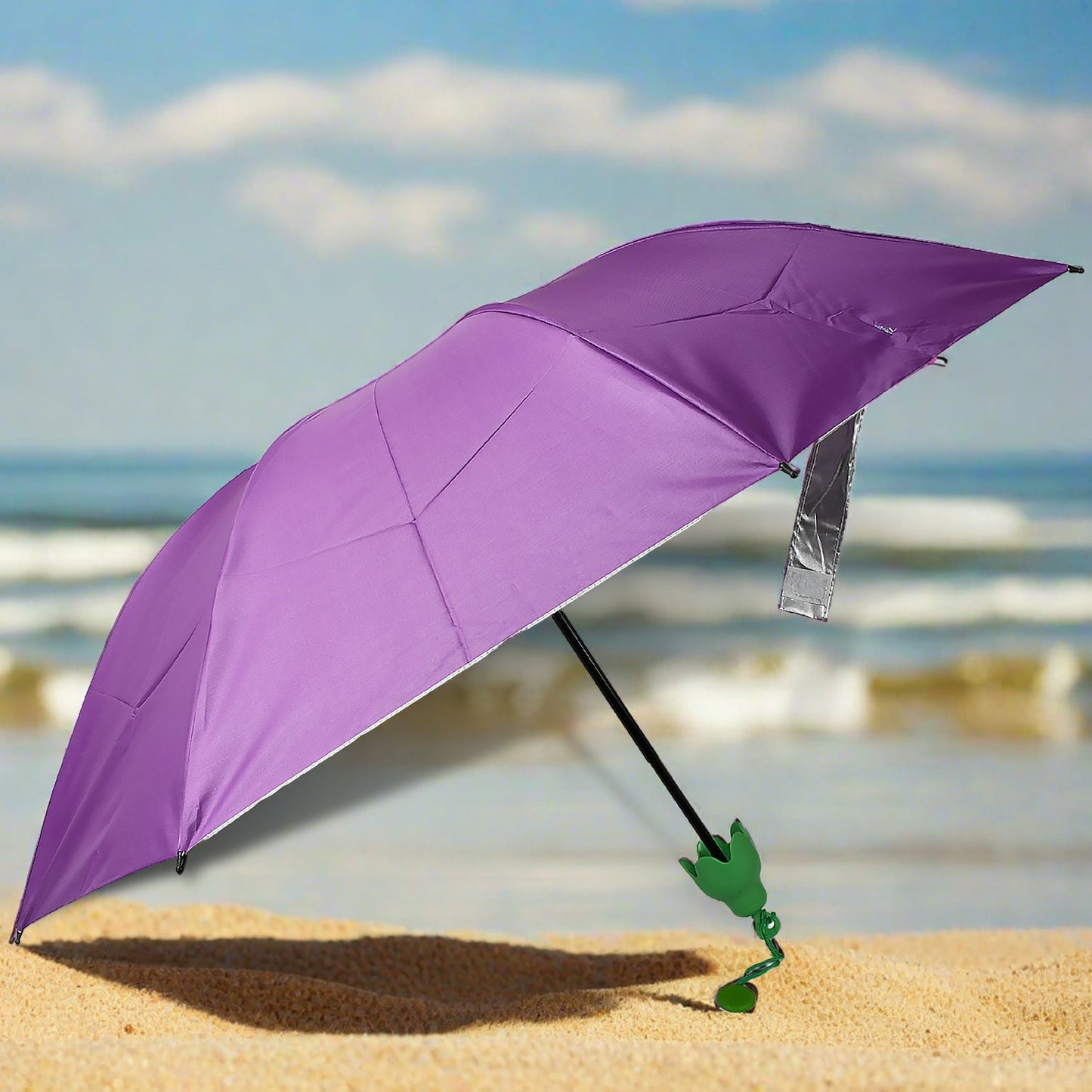 Vegetable shaped Folding Umbrella, Plastic Case Creative Fashion Folding Mini Sun Shade Rain Umbrella, Unique Umbrella, Sun & UV Protection, Cute Design (1 Pc)