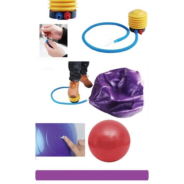 Anti-burst exercise ball with pump