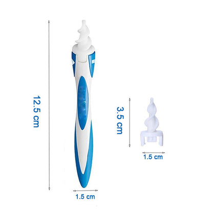 Smart swab with silicone tips for earwax removal.