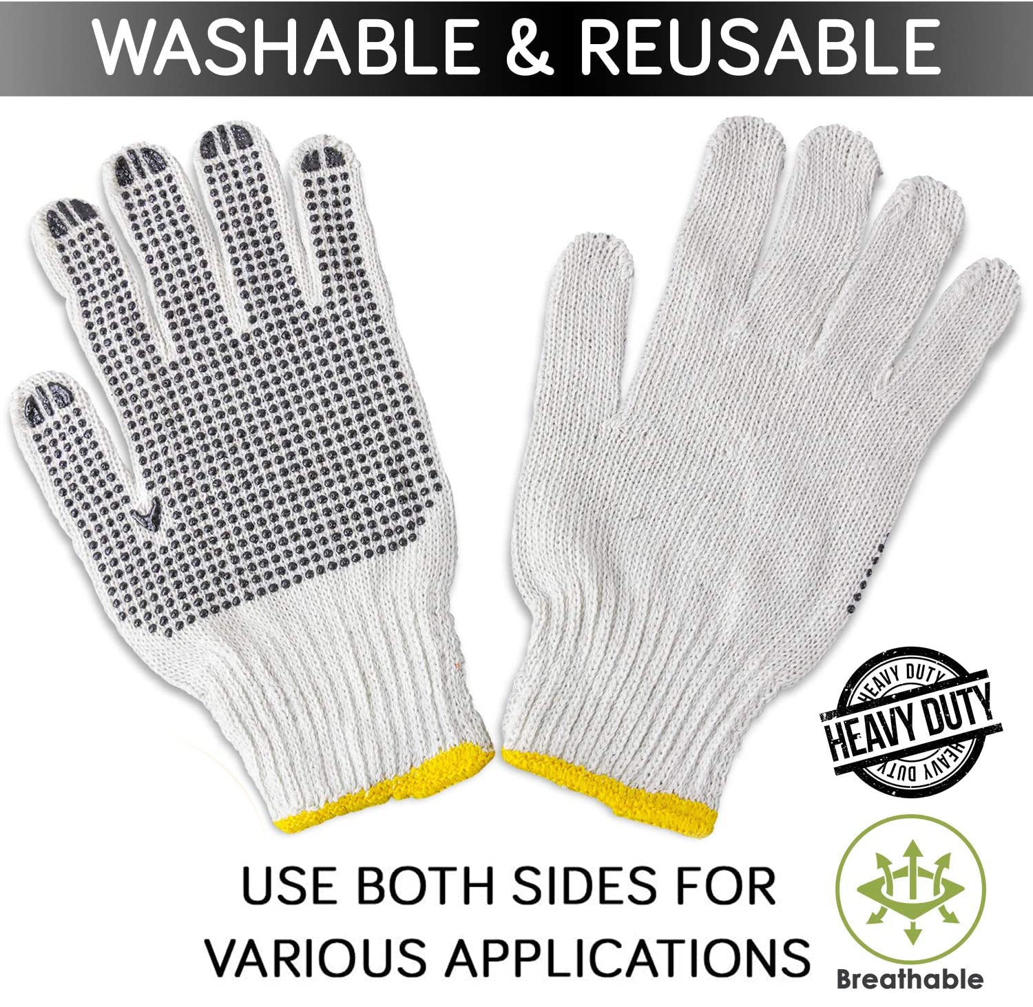 Cotton hand gloves in raw white, unisex, ideal for various uses.