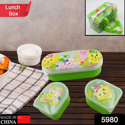 Smart lunch box with 3 compartments