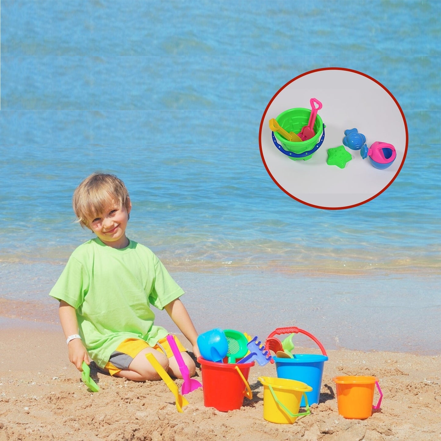 Beach playset with castle molds and accessories